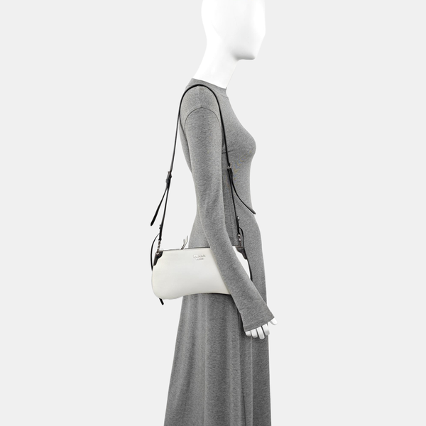 Calfskin Crossbody Bag White