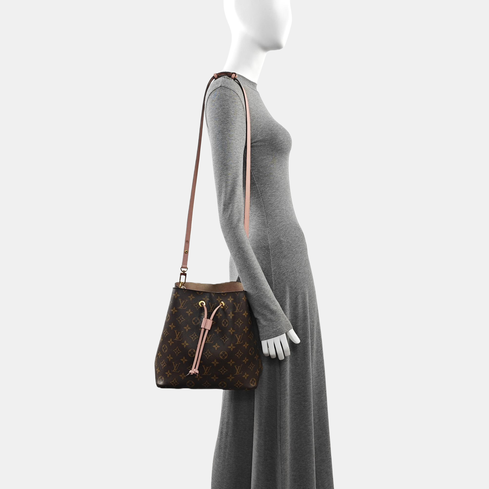 NÉONOÉ MM Monogram Coated Canvas Brown