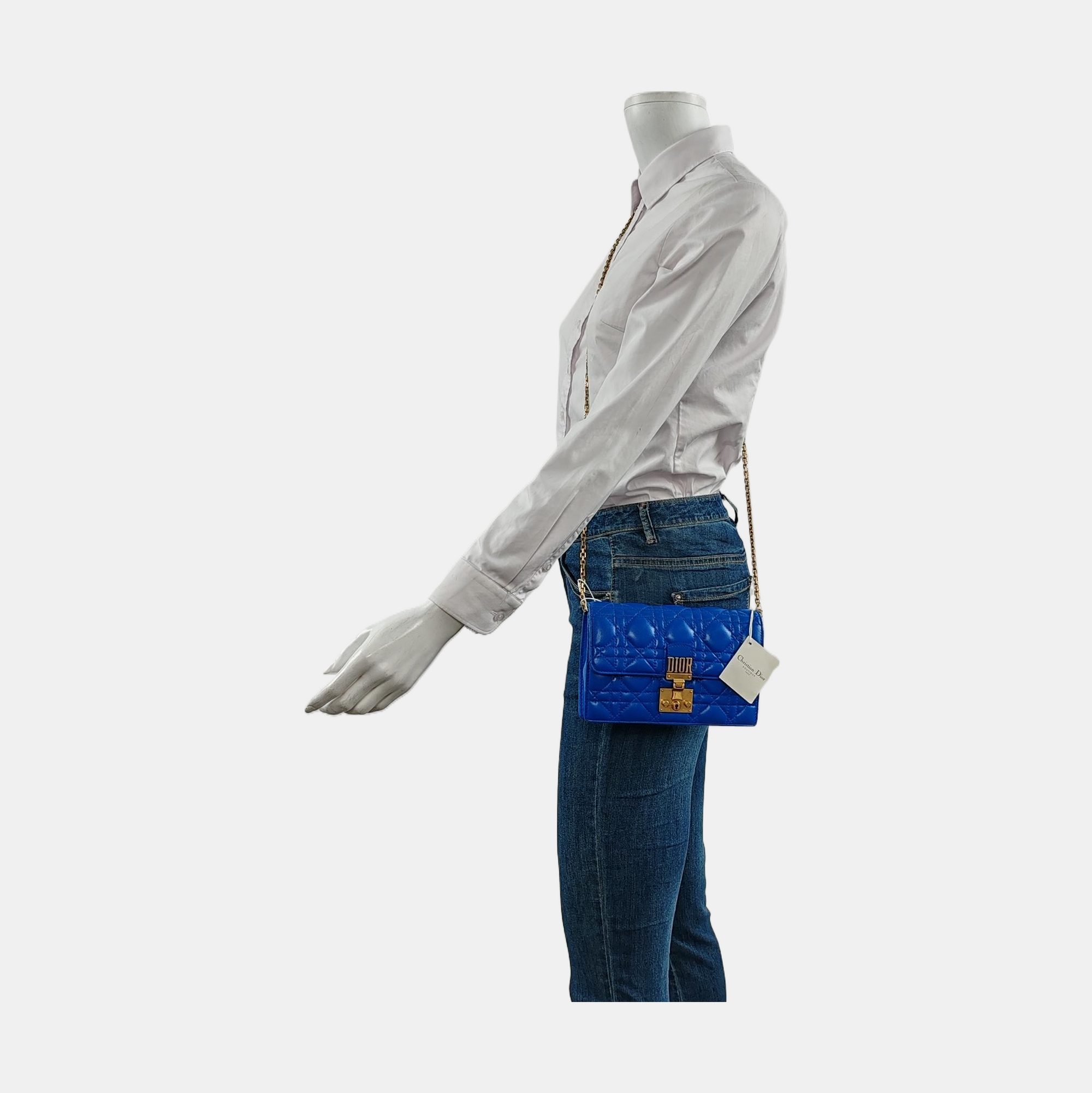 Dioraddict Cannage Lambskin Blue