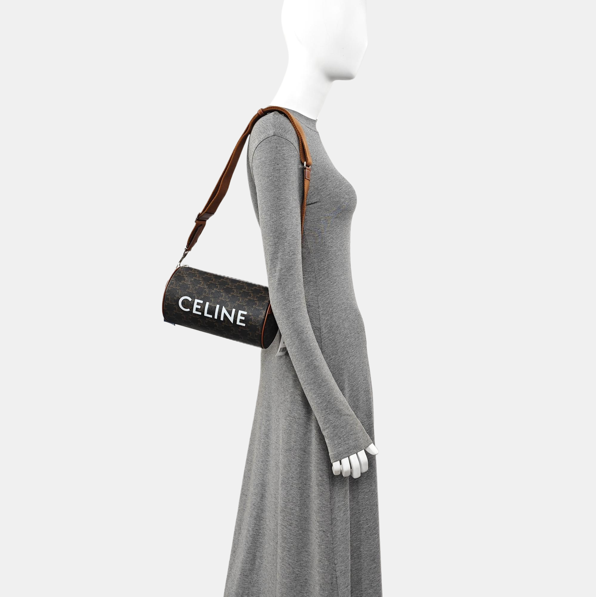 Coated Canvas Shoulder Bag Small Black