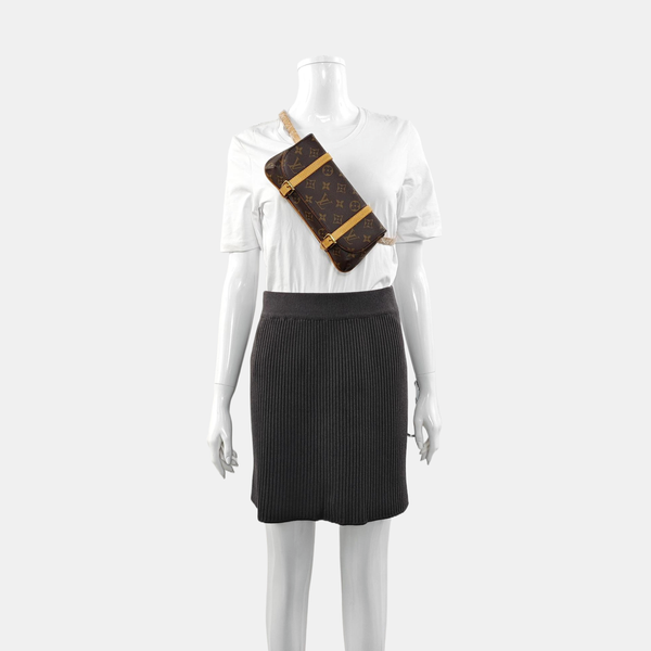 MARELLE Monogram Coated Canvas Brown