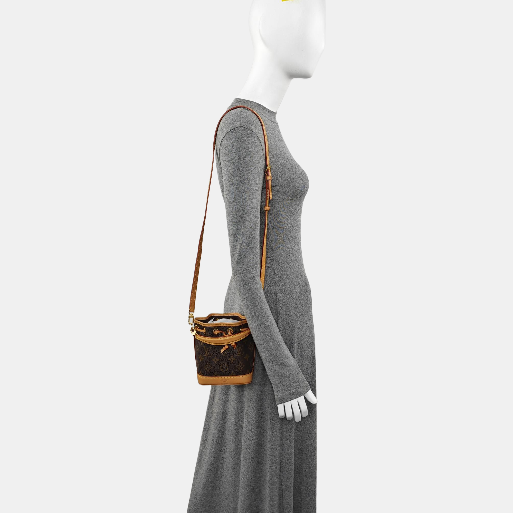 NOÉ Nano Monogram Coated Canvas Brown