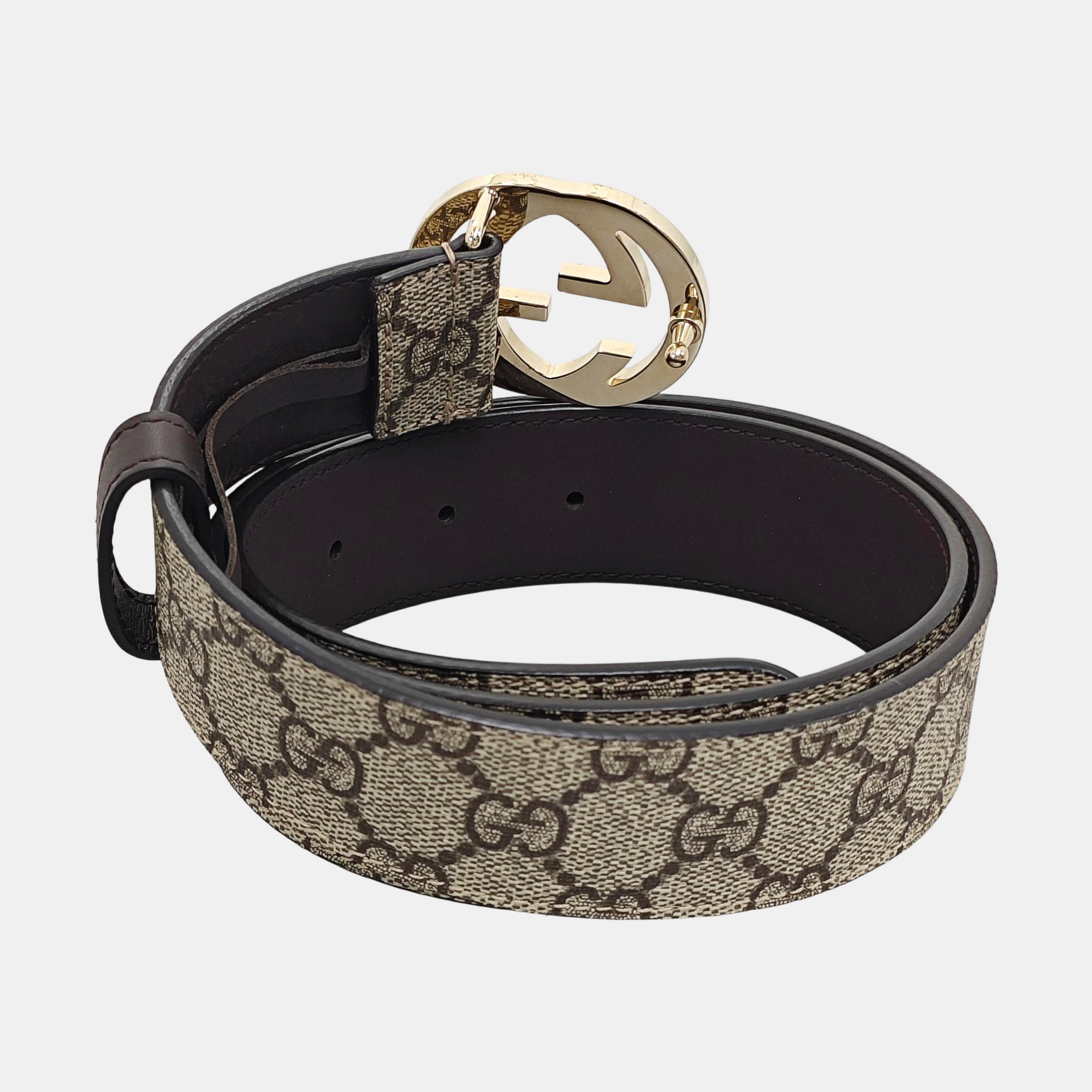 Coated Canvas Belt Beige