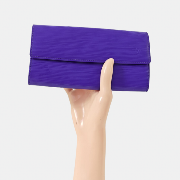 PORTE MONNAIE Epi Purple Wallet