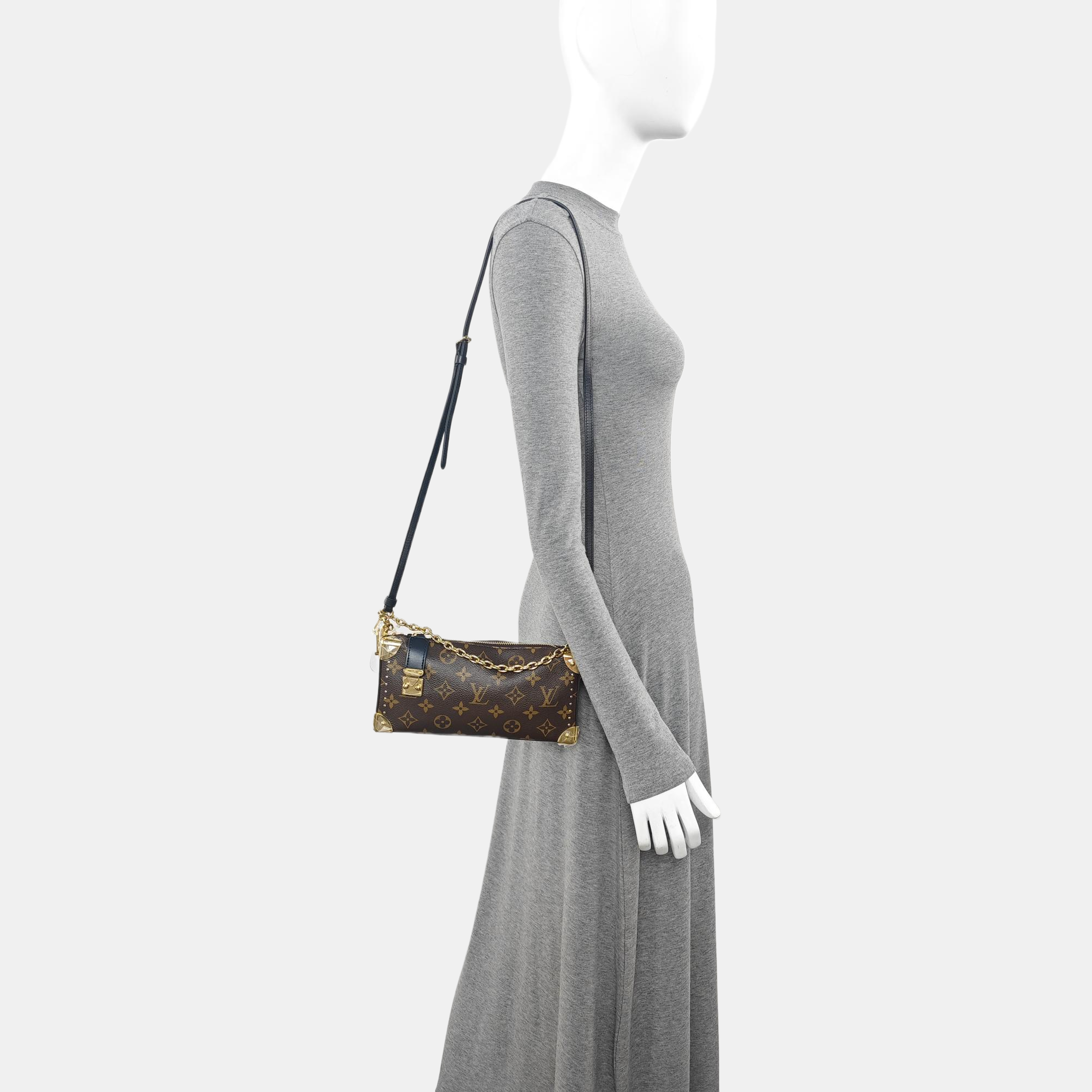 SLIM TRUNK Monogram Coated Canvas Brown