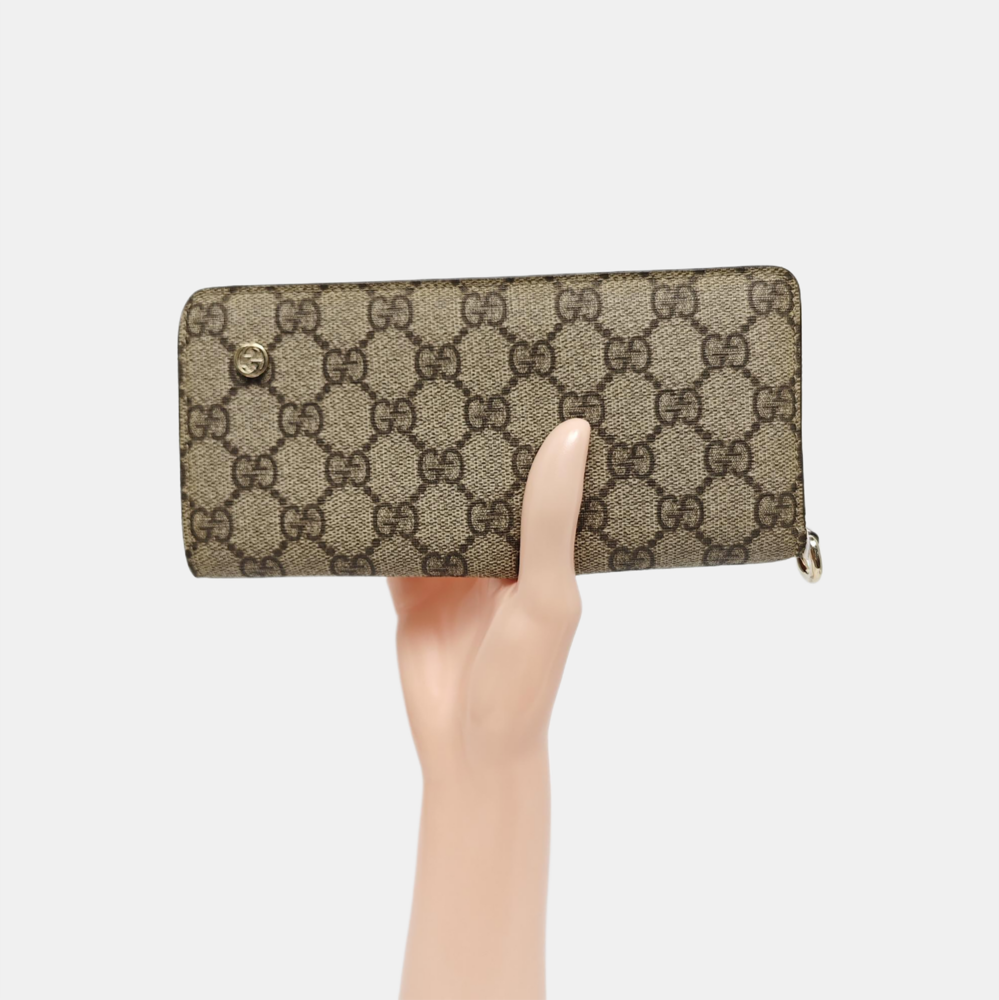 Monogram Coated Canvas Wallet Beige