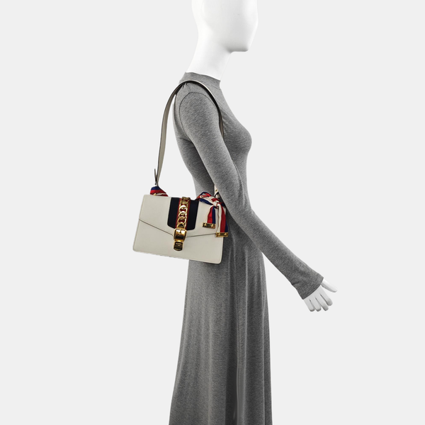 Sylvie Small Calfskin White