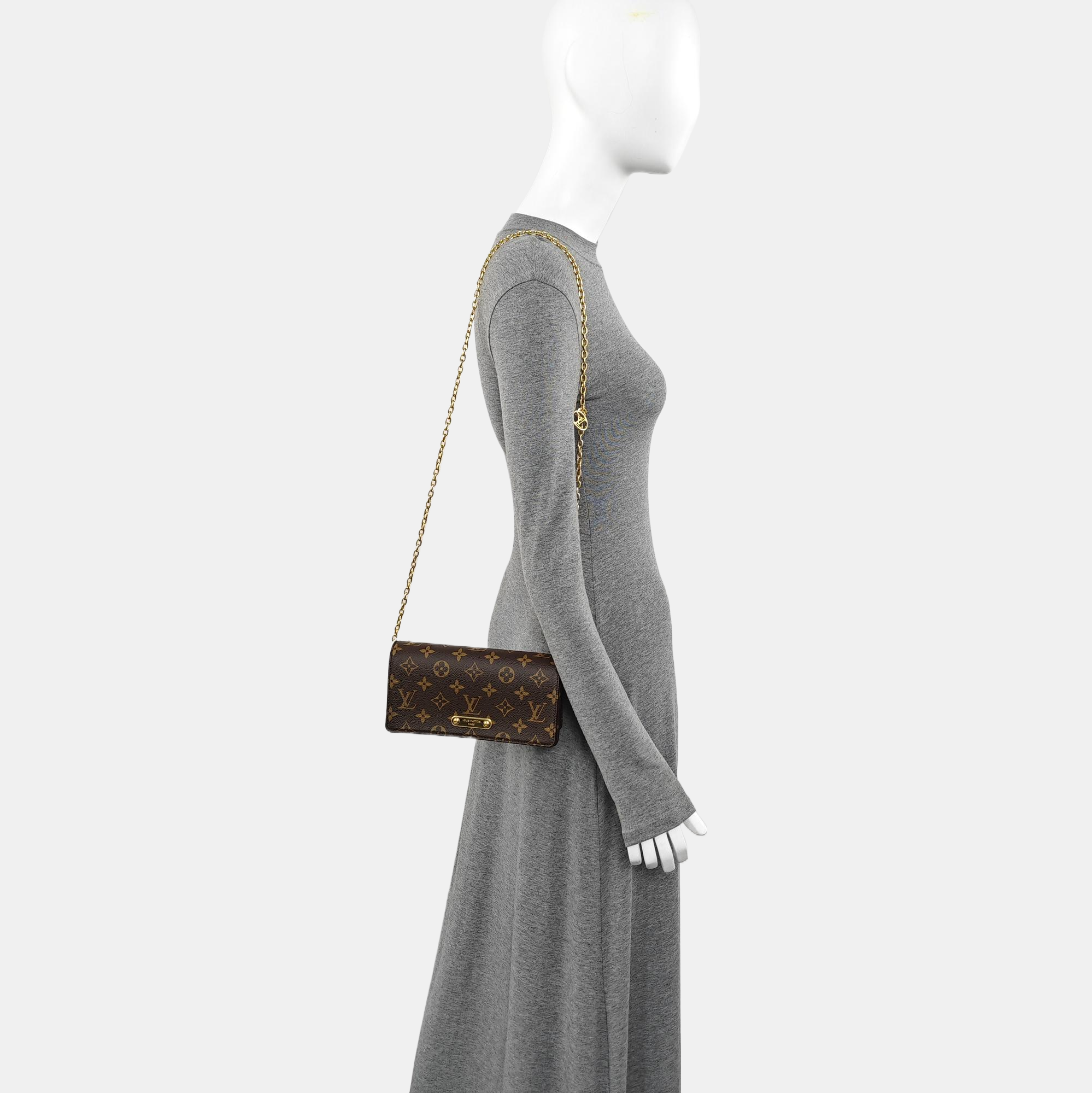 Lily Monogram Coated Canvas Brown