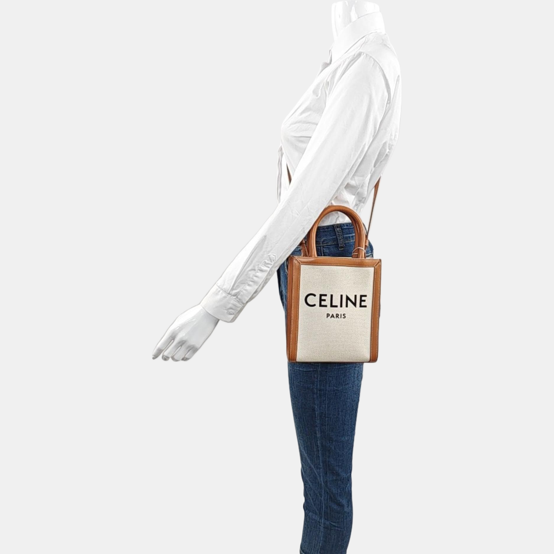 CABAS CELINE Mini Canvas White