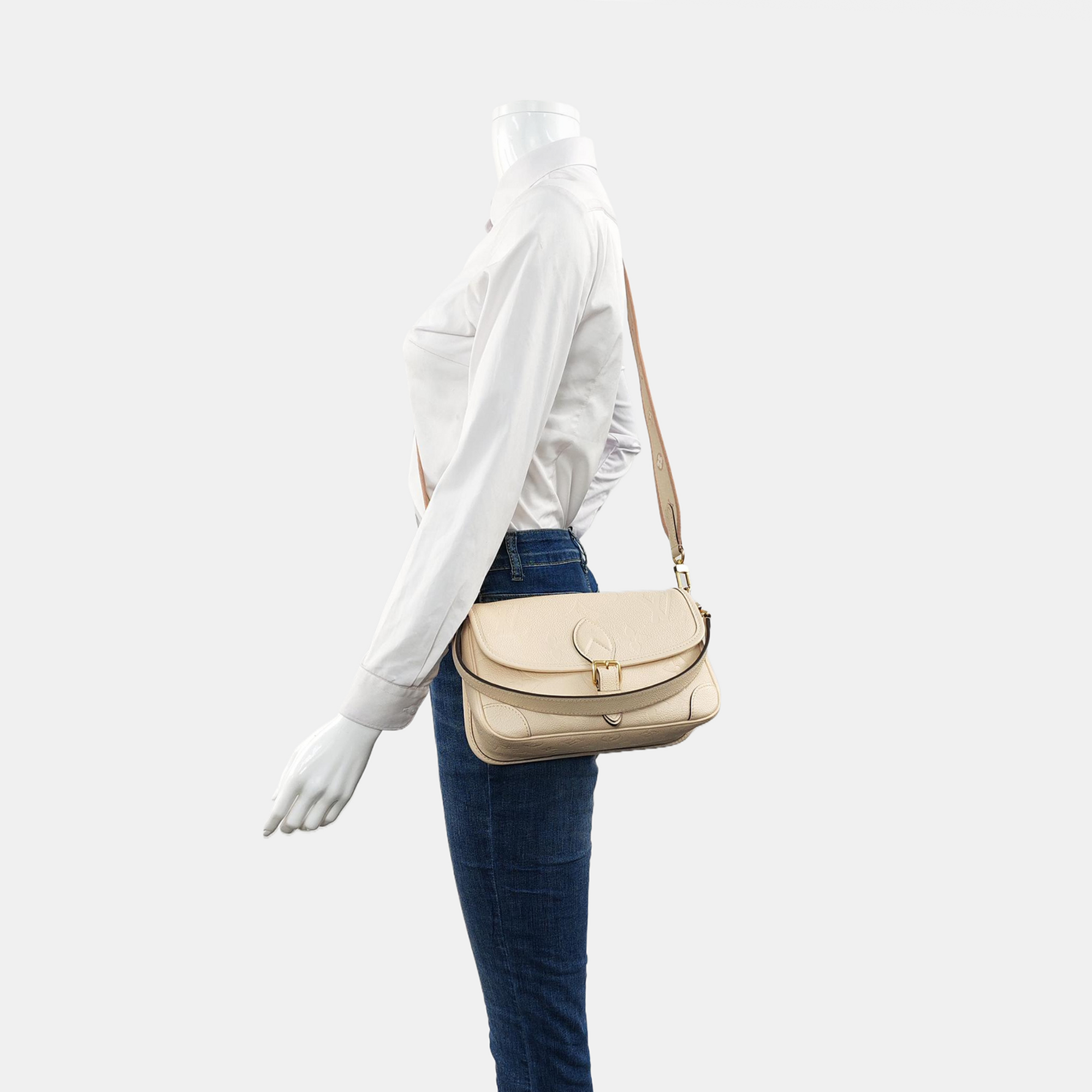 DIANE Monogram Calfskin Beige