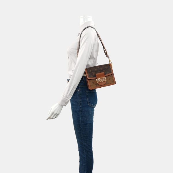 DAUPHINE Mini Monogram Coated Canvas Brown