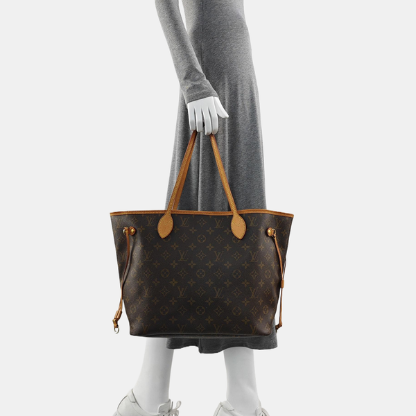 NEVERFULL MM Monogram Coated Canvas Brown