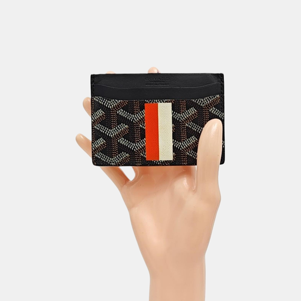 Coated Canvas Card Holder Black