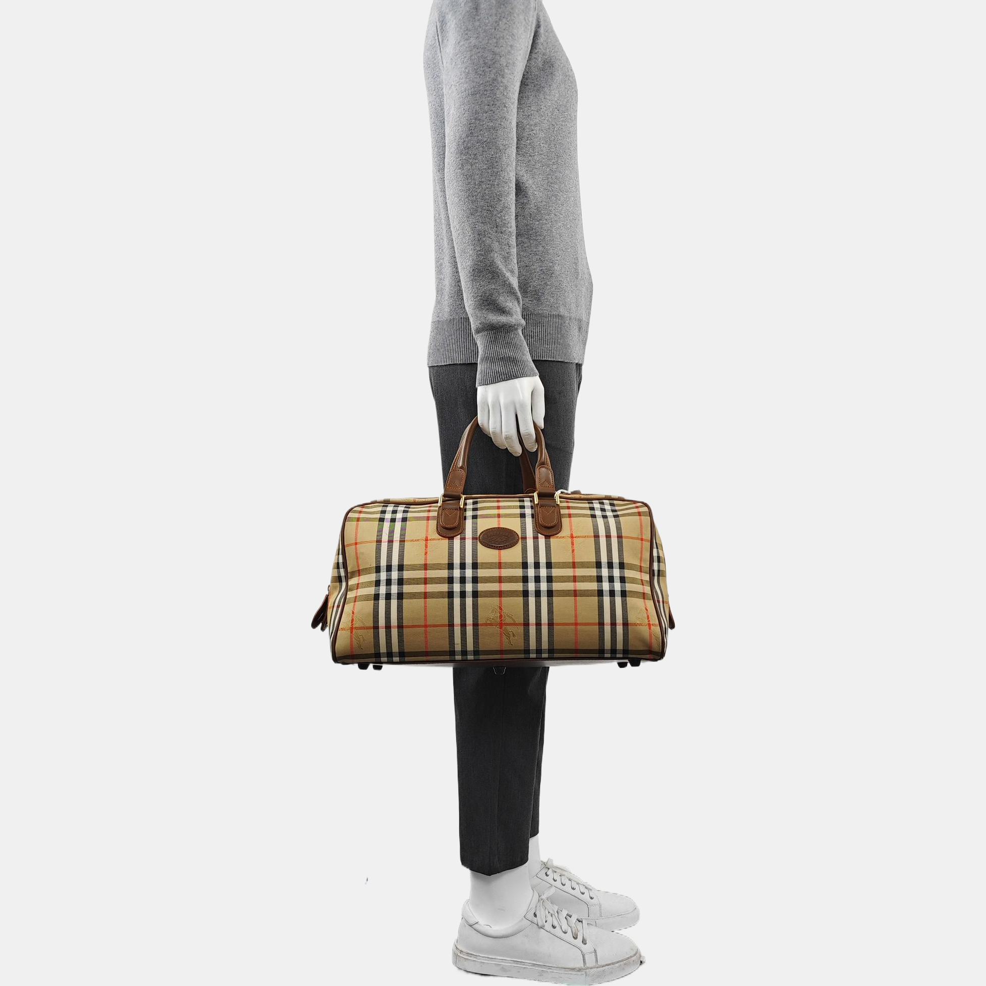 Canvas Top Handle Bag Brown