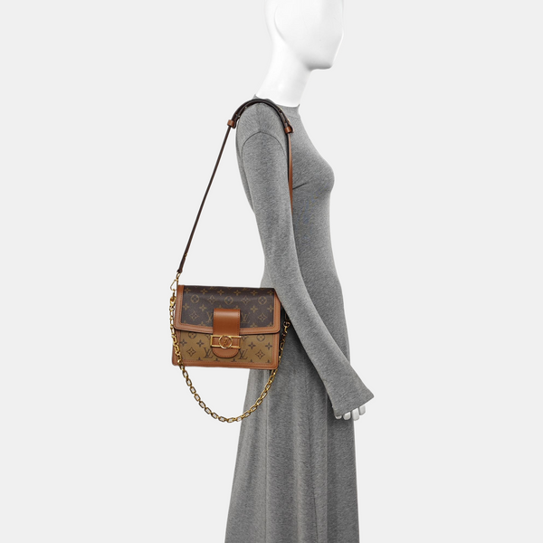 DAUPHINE MM Monogram Coated Canvas Brown