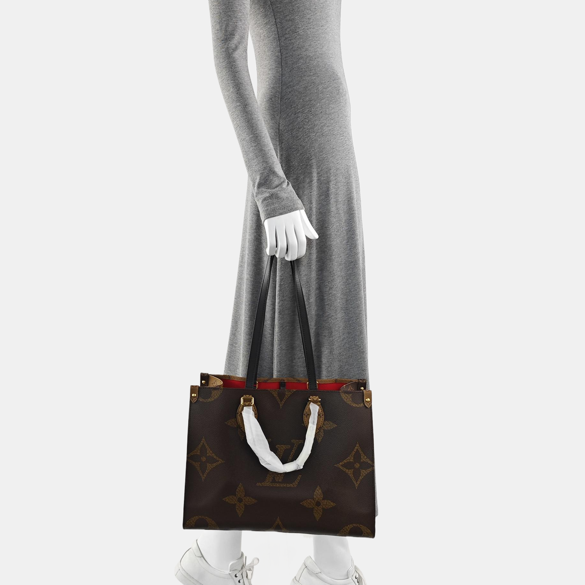 ONTHEGO MM Monogram Coated Canvas Brown