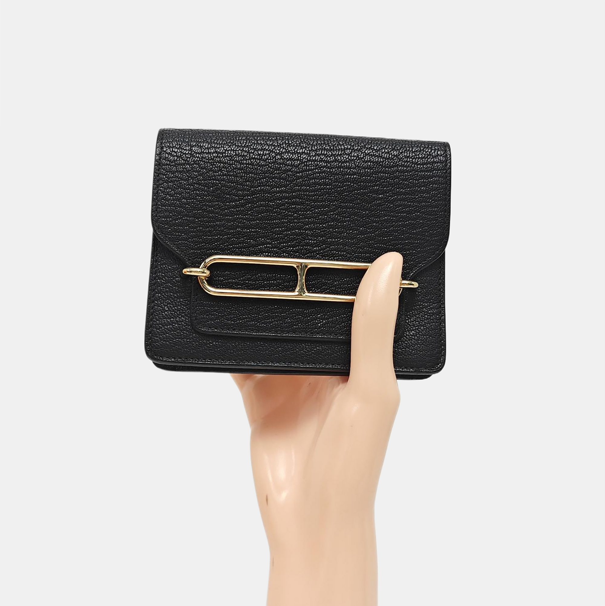 Roulis Slim Chèvre Mysore Black Wallet