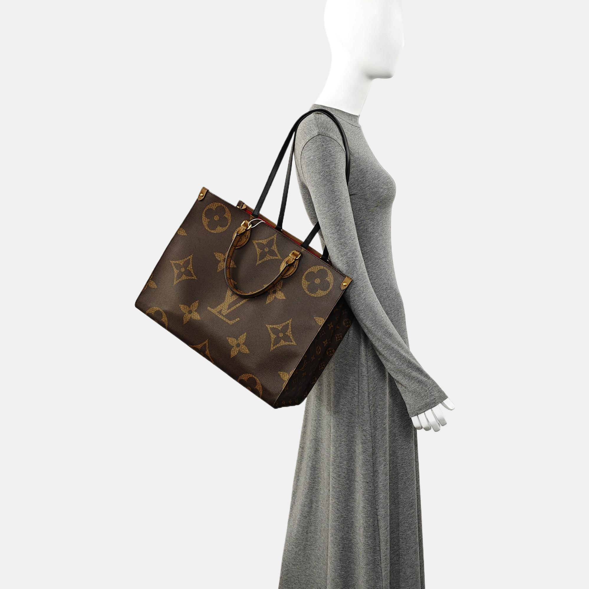 ONTHEGO GM Monogram Coated Canvas Brown