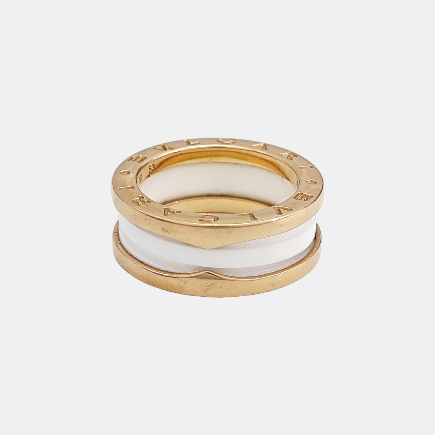 B.ZERO1 18k Rose Gold Ring EU 53