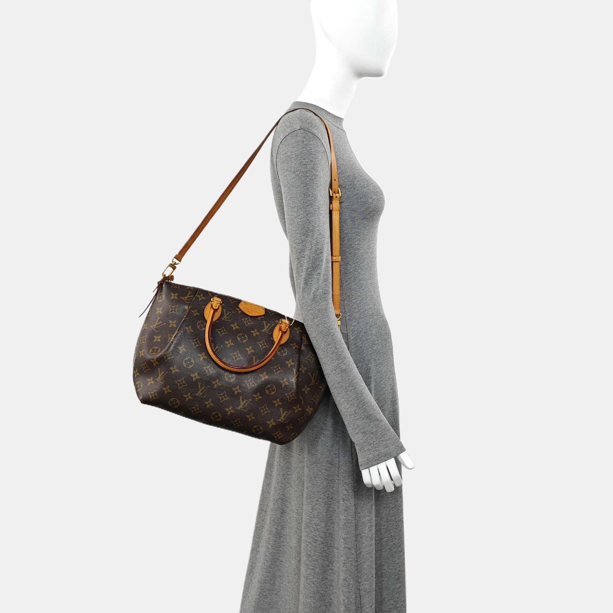 TURENNE GM Monogram Coated Canvas Brown