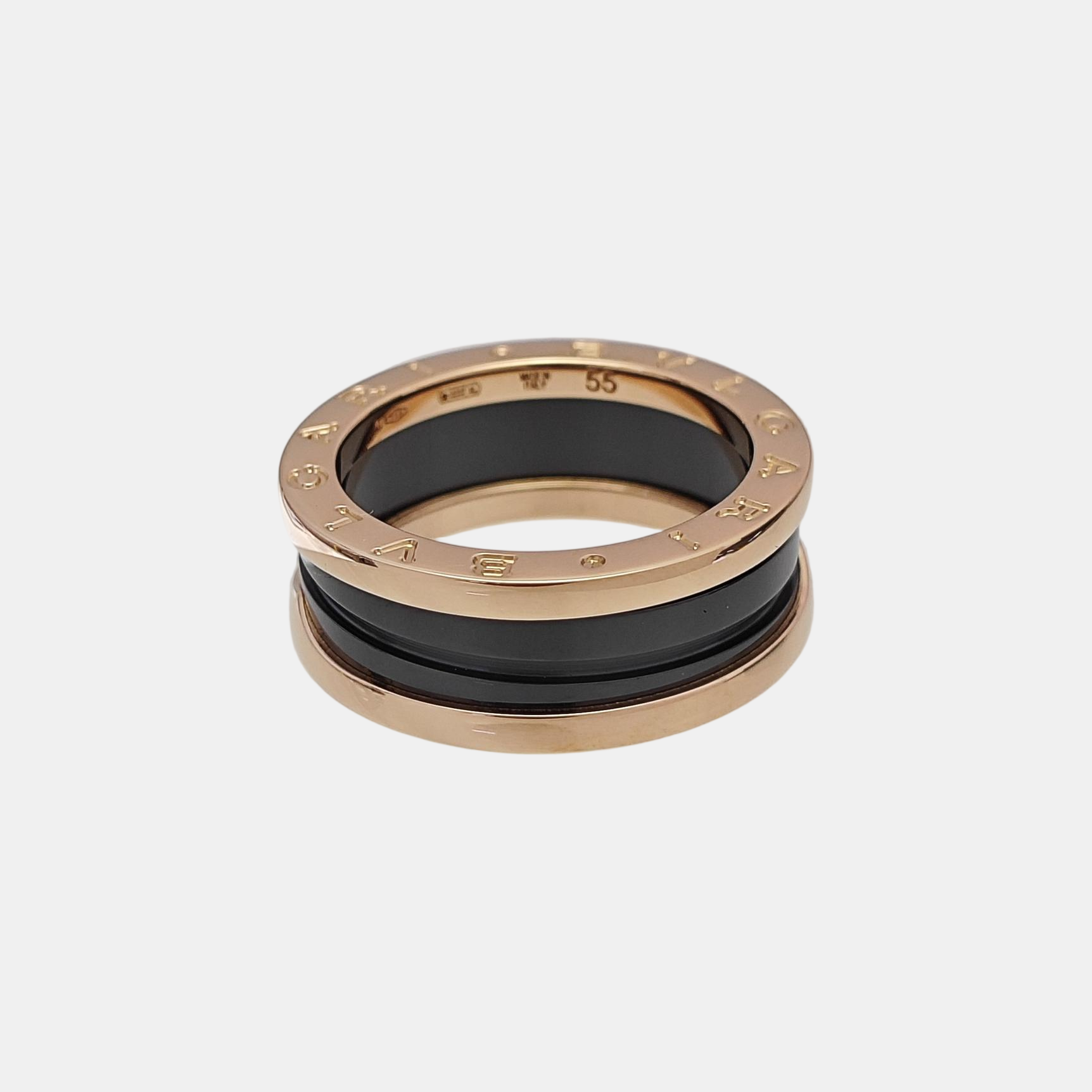 B.ZERO1 18k Rose Gold Ring EU 55