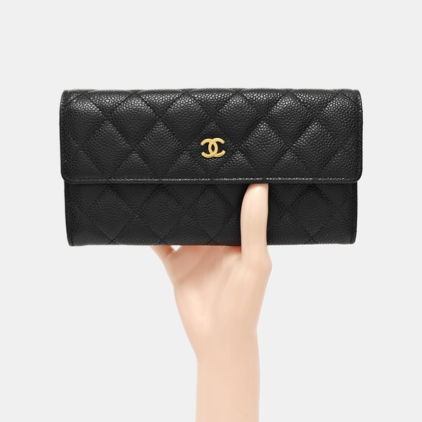 CLASSIC FLAP Quilted Grained Calfskin Black