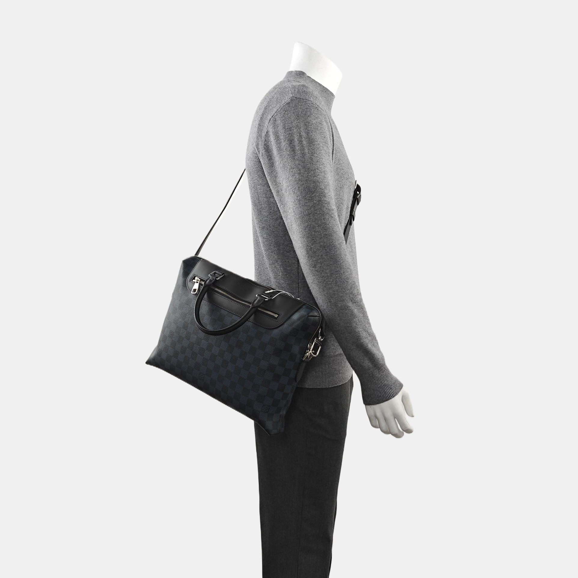 PORTE-DOCUMENTS Damier Coated Canvas Blue