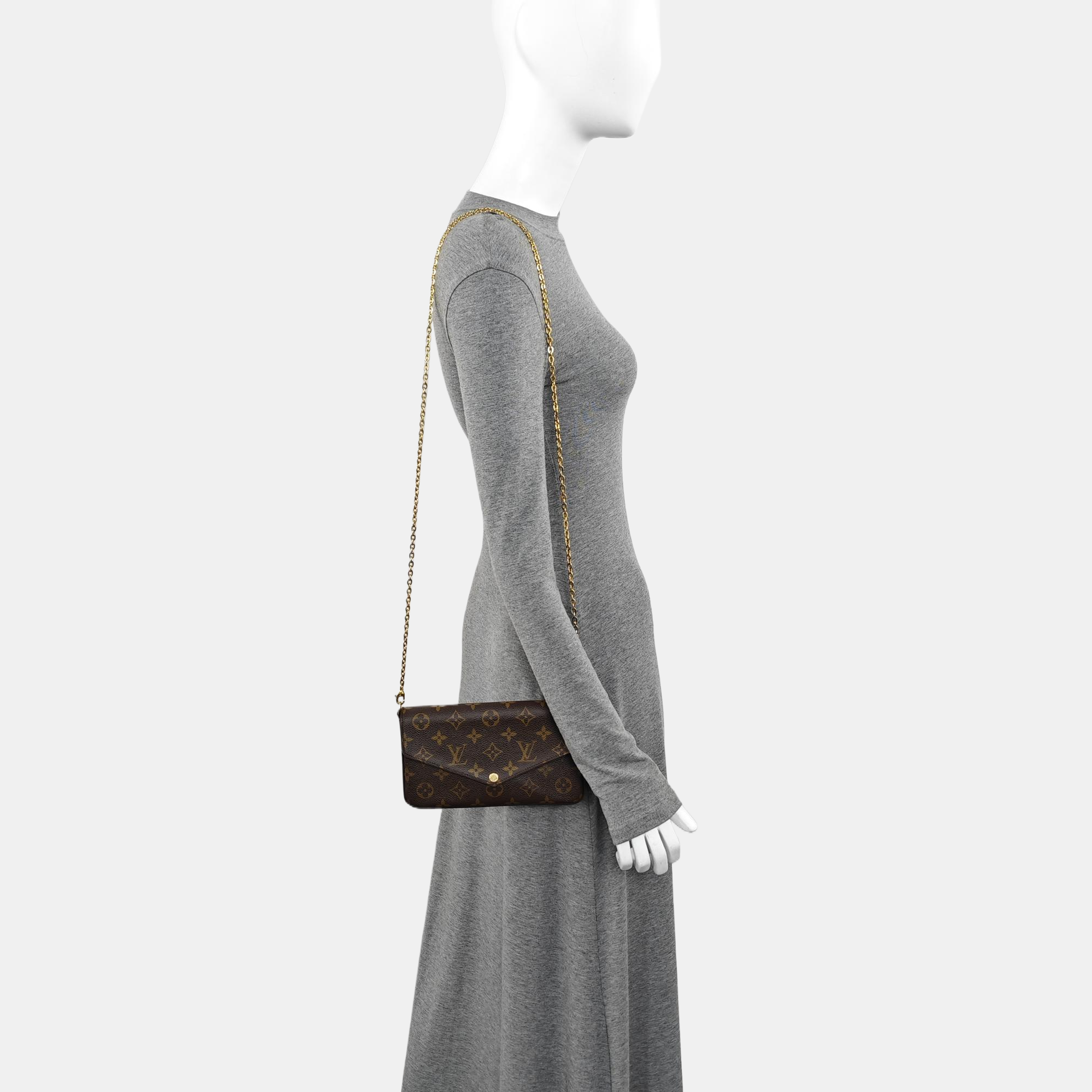 FÉLICIE Monogram Coated Canvas Brown