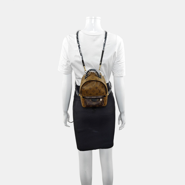 PALM SPRINGS Mini Monogram Coated Canvas Brown