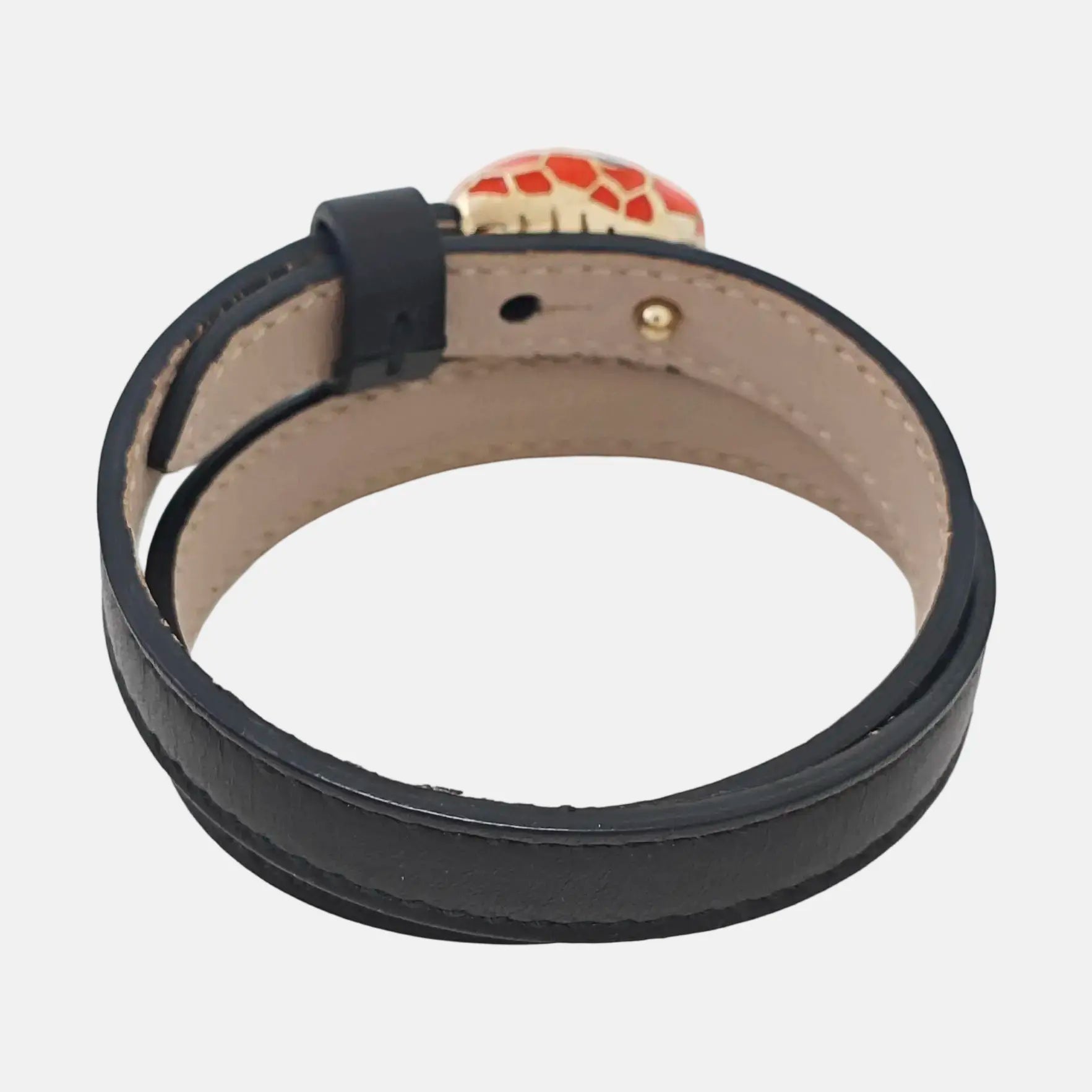 SERPENTI Brass Black Bangle