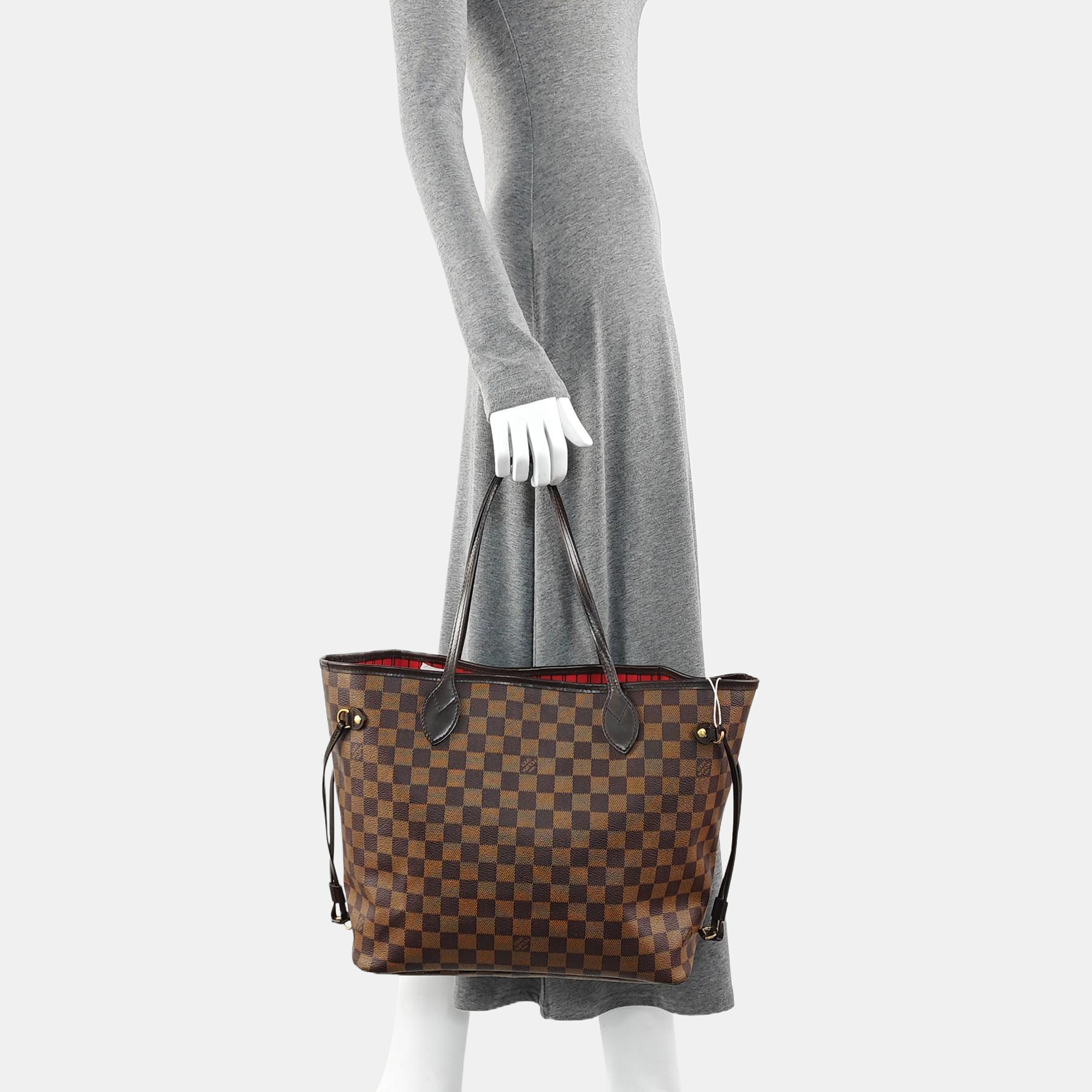 NEVERFULL MM Damier Ebene Coated Canvas Brown
