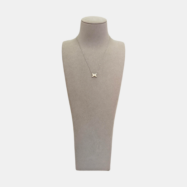 Jeux De Liens 18k White Gold Silver Necklace