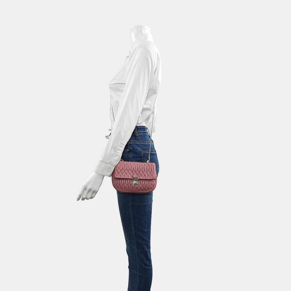 Quilted Lambskin Shoulder Bag Pink