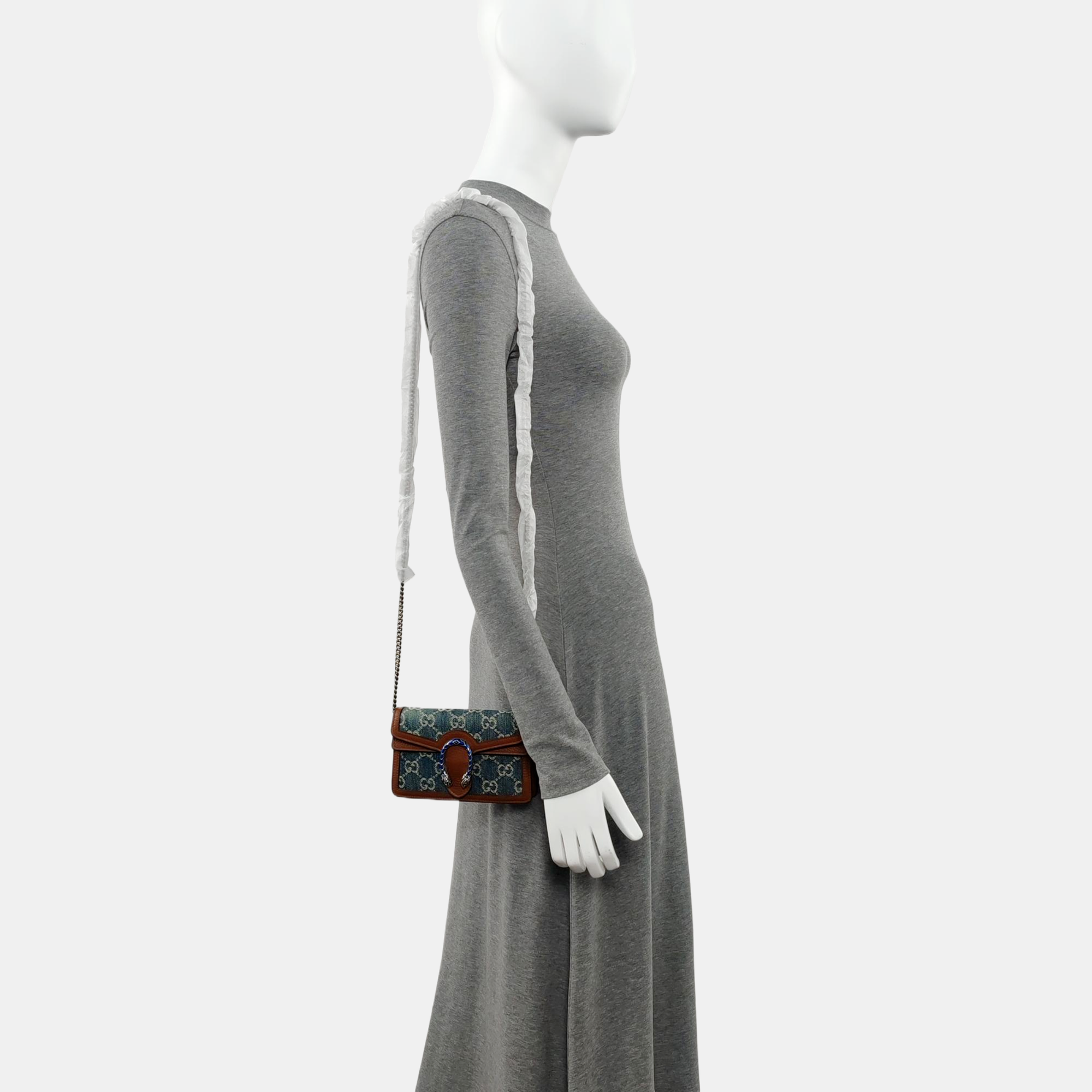 Authenticated pre-owned  Dionysus Super Mini Monogram Denim Blue - Shoulder Bag at Looply
