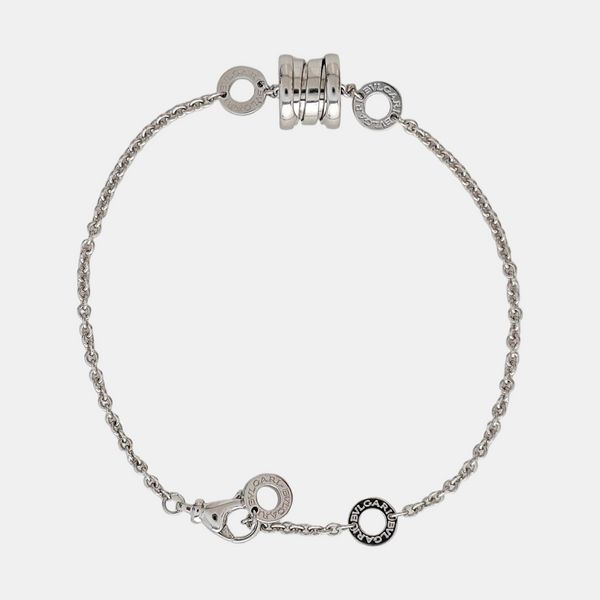 B.ZERO1 18k White Gold Silver Bracelet