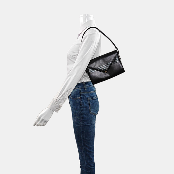 Calfskin Shoulder Bag Black