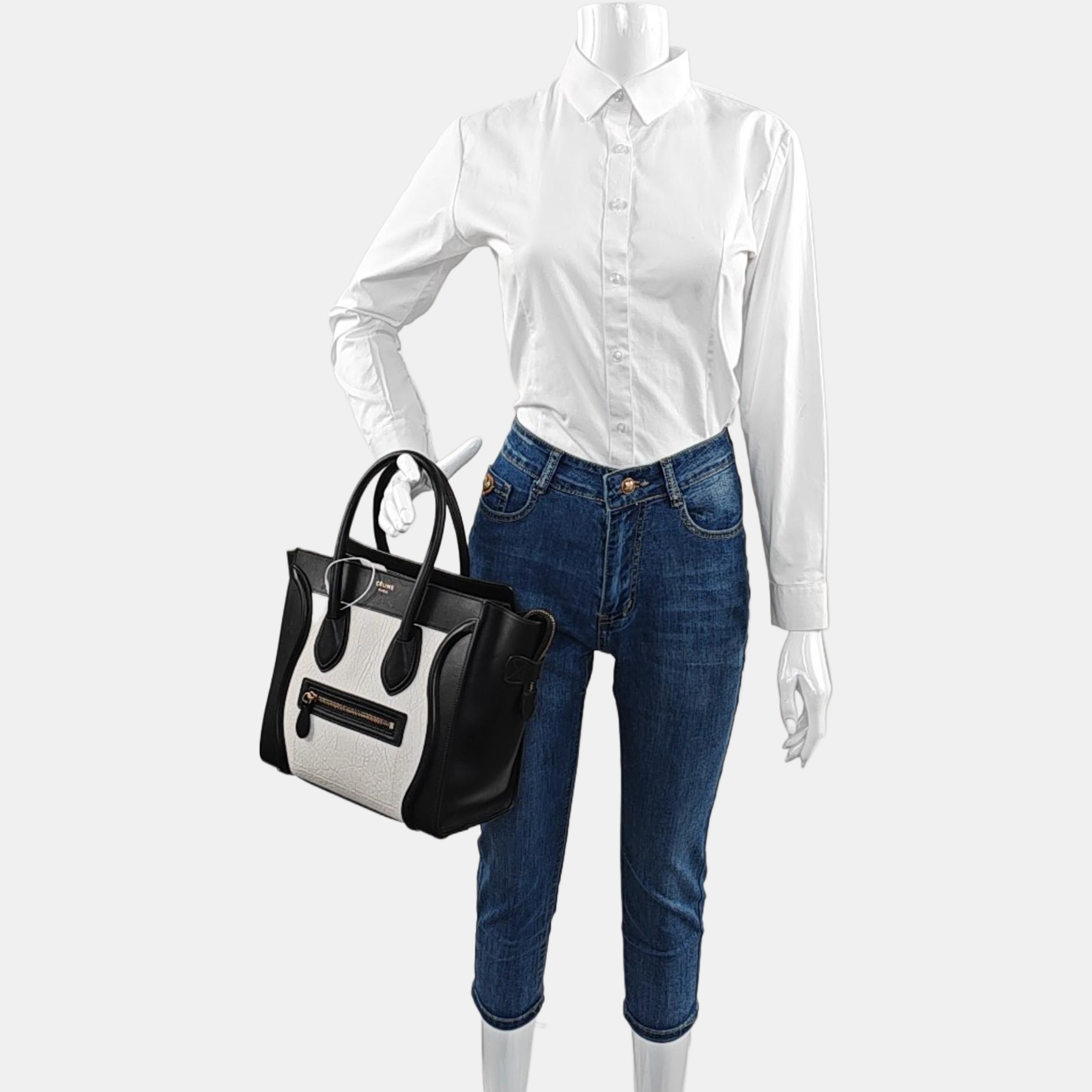 LUGGAGE Micro Calfskin White