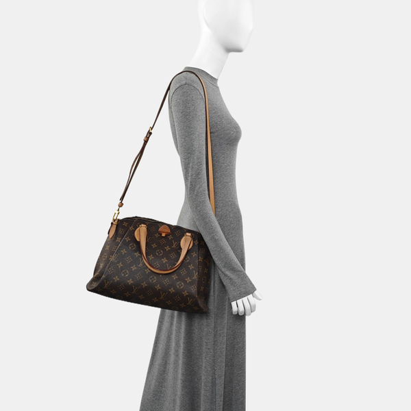 RIVOLI MM Monogram Coated Canvas Brown