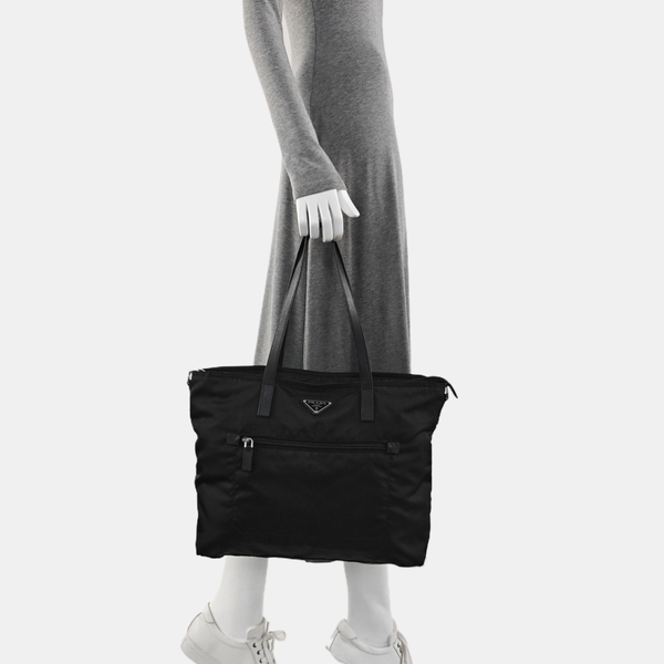 Nylon Tote Bag Black