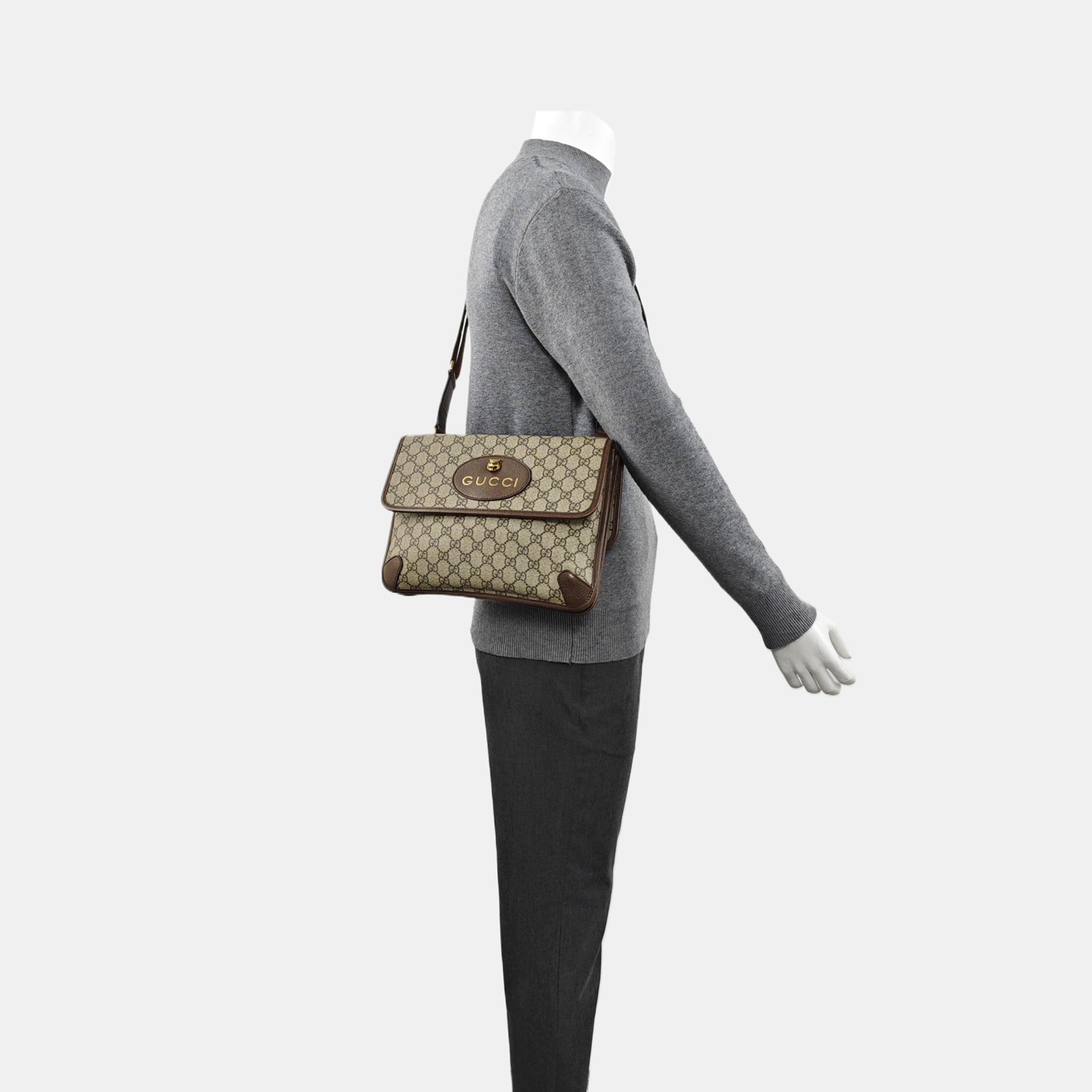 Neo Vintage Large Monogram Coated Canvas Brown