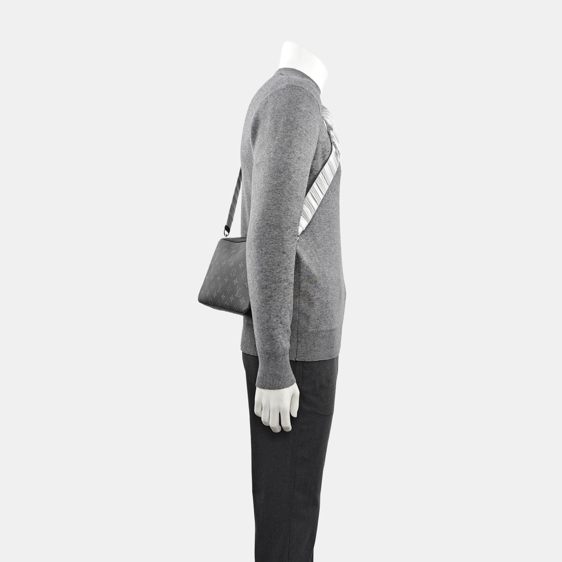 TRIO Monogram Coated Canvas Gray