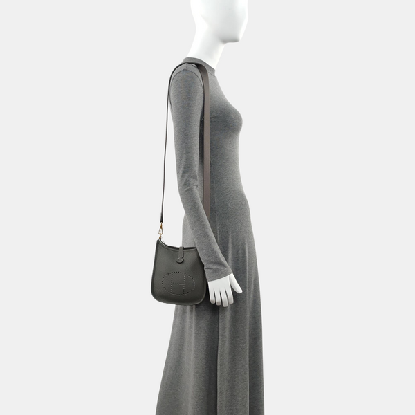 Authenticated pre-owned  Evelyne TGM Clemence Grey - Shoulder Bag at Looply
