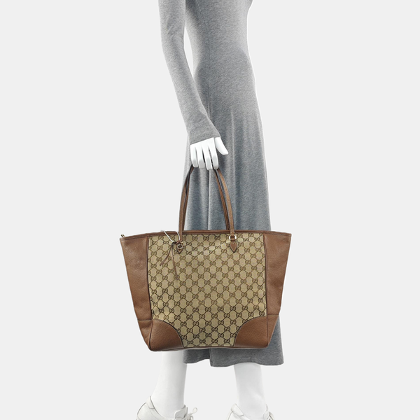 Bree Medium Monogram Canvas Beige