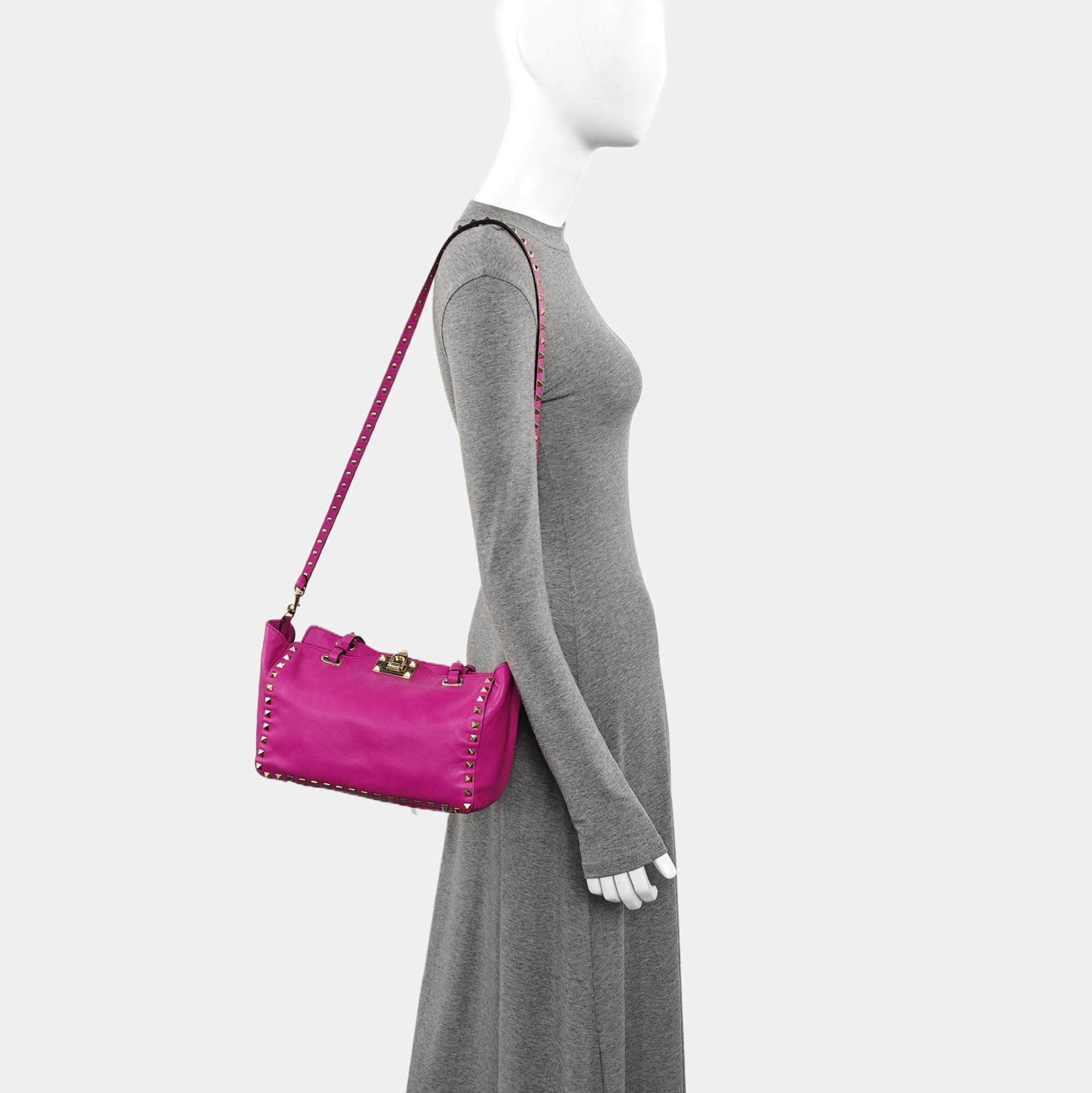 Rockstud Calfskin Purple