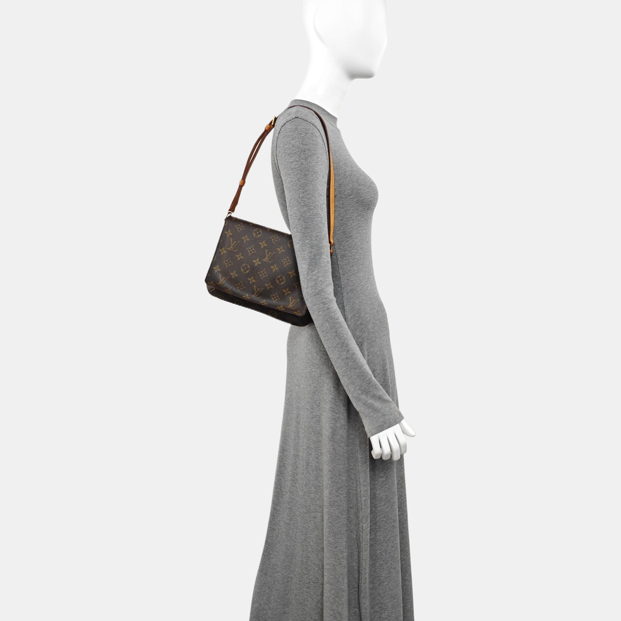 MUSETTE TANGO Monogram Coated Canvas Brown