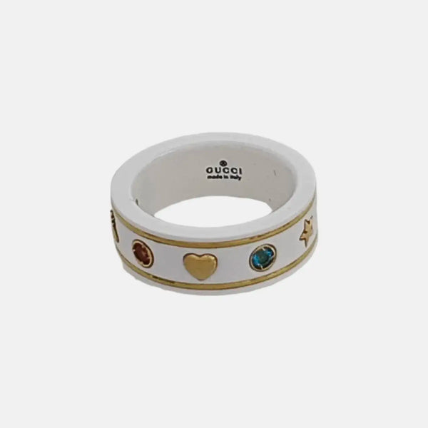 Anillo Icon de oro blanco de 18k HK 10