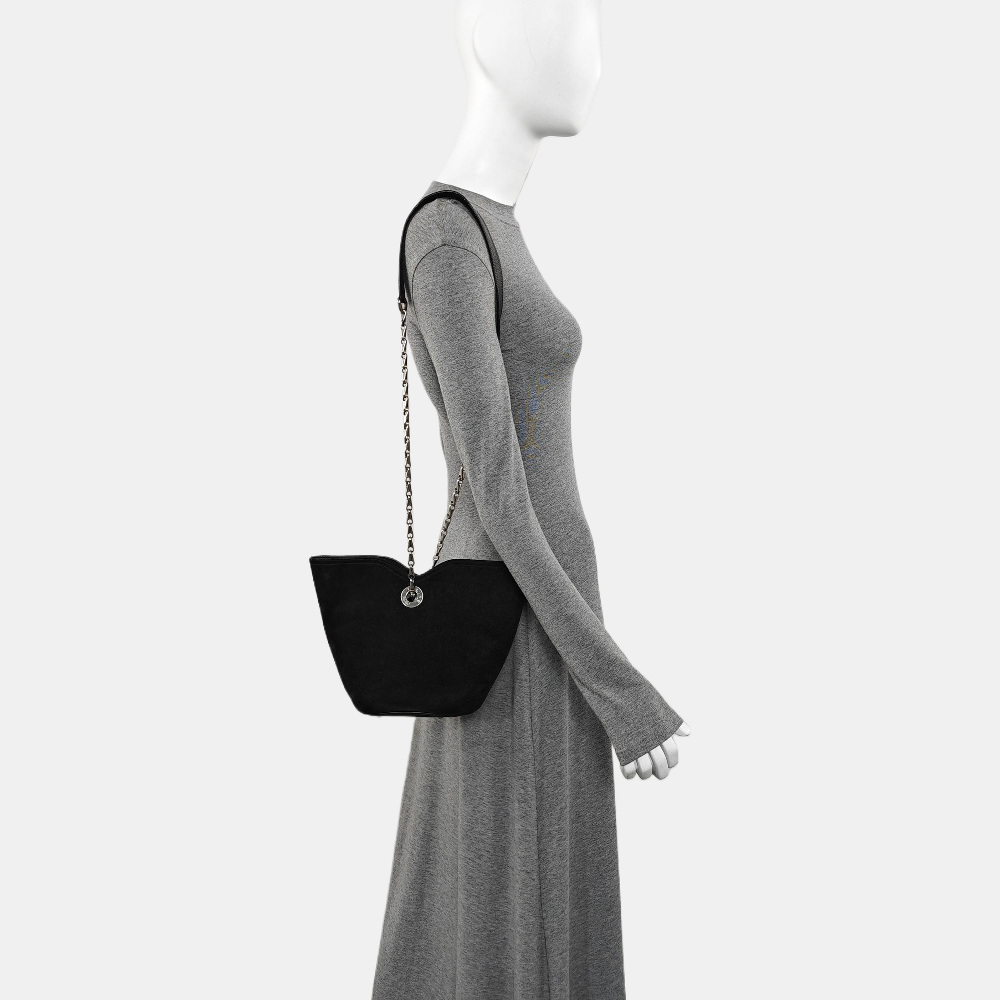 Suede Shoulder Bag Black