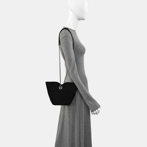 Suede Shoulder Bag Black