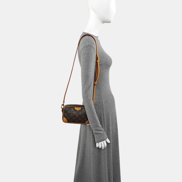 MARLY DRAGONNE Mini Monogram Coated Canvas Brown