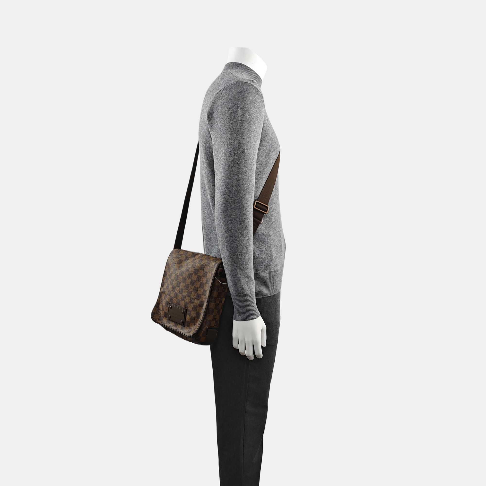 BROOKLYN PM Damier Ebene Coated Canvas Brown